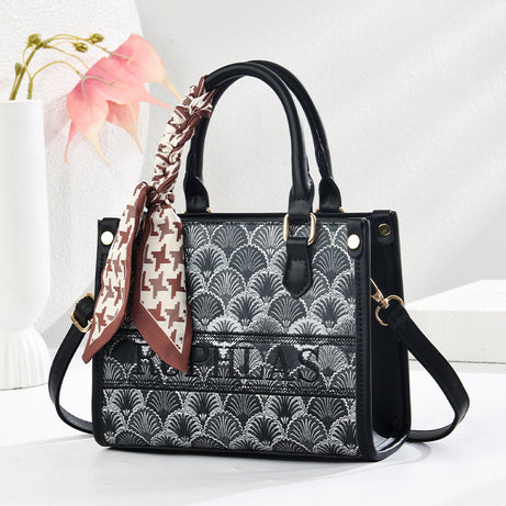 Women's Fashion Embroidery Handbag Large-Capacity Bag