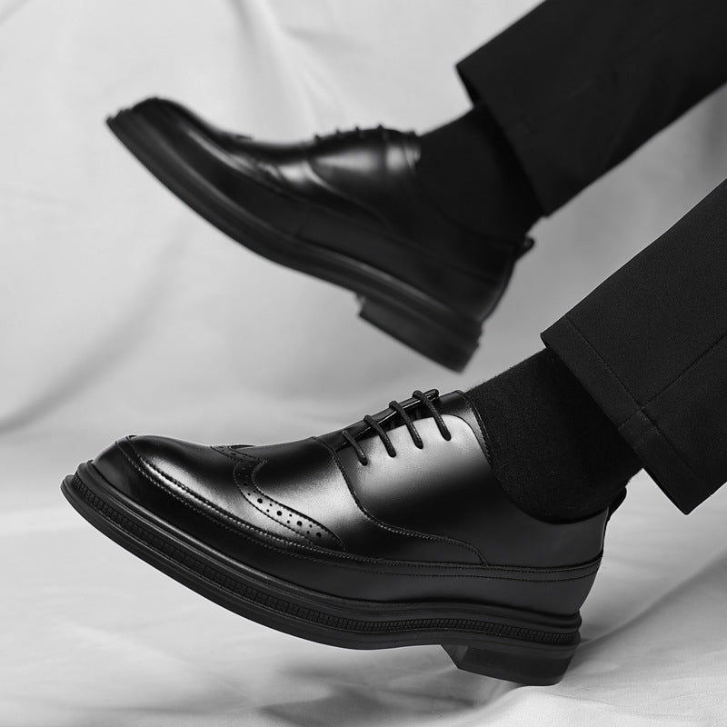 Men's Leather Carved British Style Casual Shoes