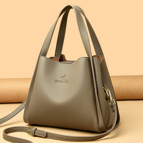 Women's Leather Magnetic Buckle Shoulder Bag