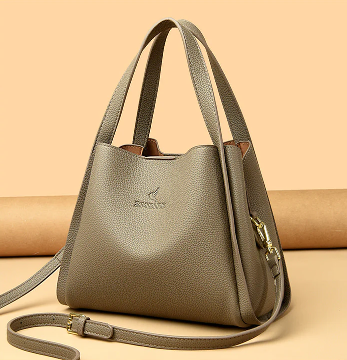 Women's Leather Magnetic Buckle Shoulder Bag