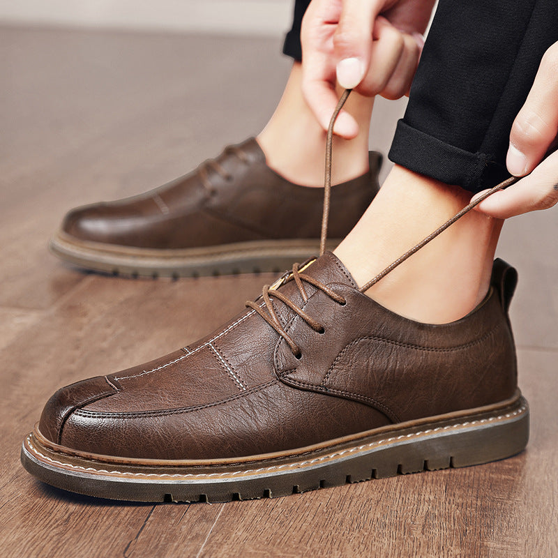 Men's Leather British Trend Outdoor Shoes