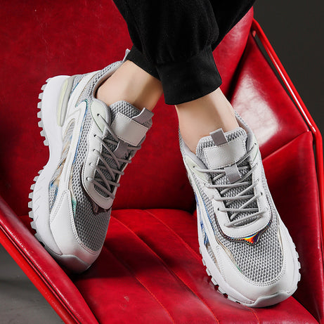 Men's Fashion Fiber Leather Running Shoes