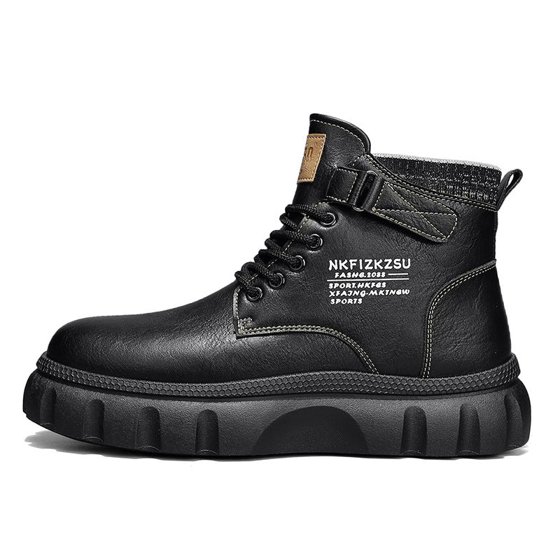 Men's Platform Trendy Casual Leather Boots