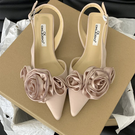 Women's High-End Femininity Rose Head Sandals