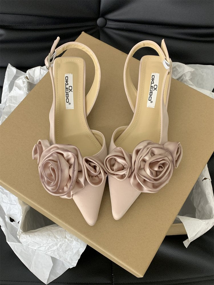 Women's High-End Femininity Rose Head Sandals