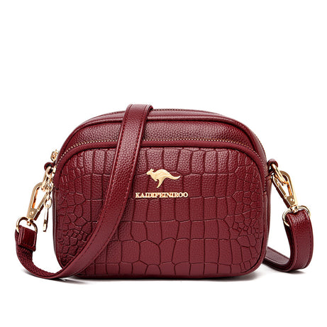Women's Leather Crocodile Pattern Shoulder Bag