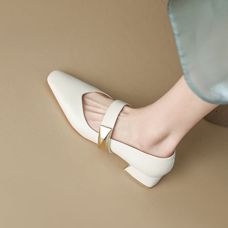 Women's Leather Versatile Mary Jane Shoes