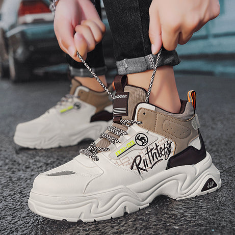 Men's Autumn Platform Hiking Shoes Short Boots