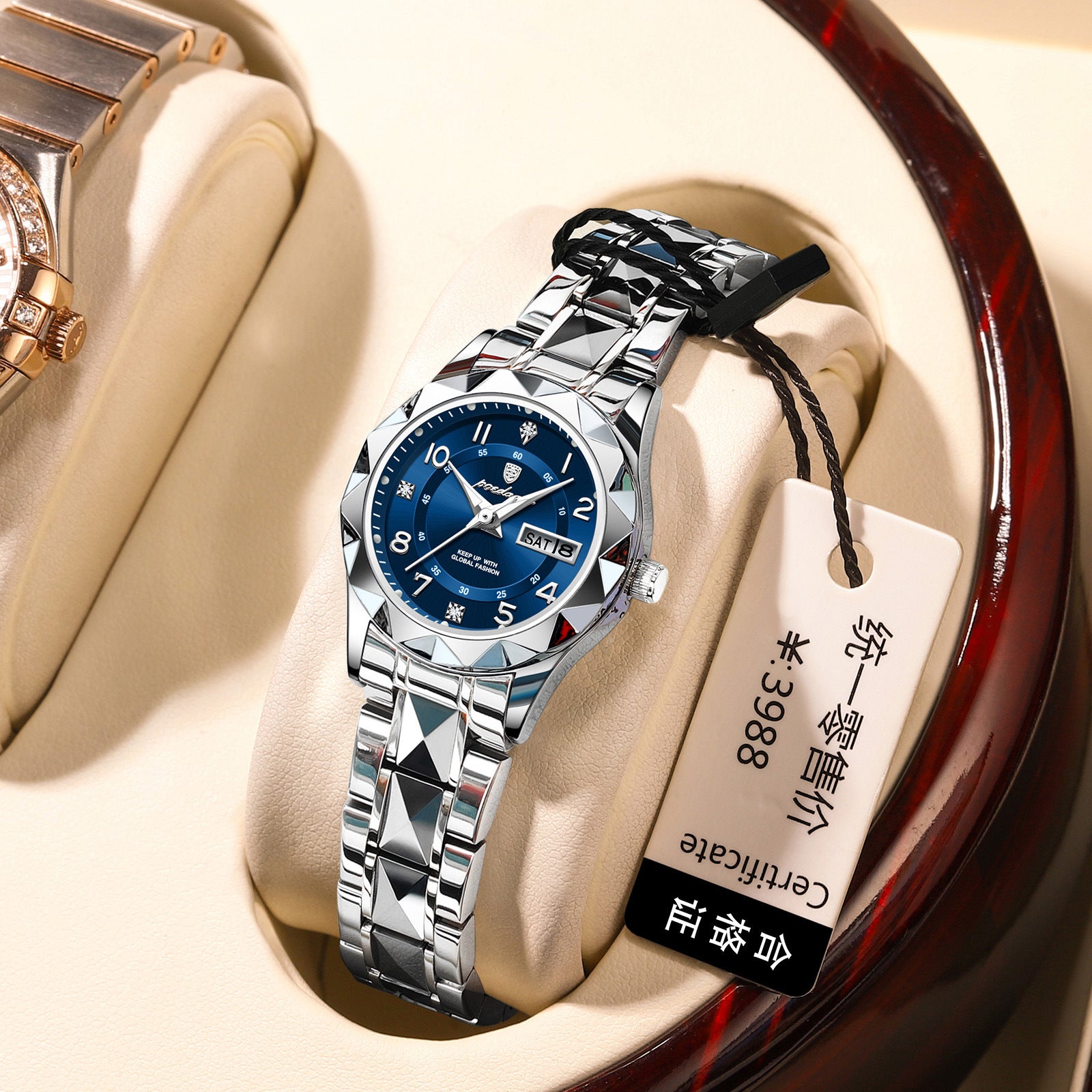 Women's Waterproof Double Calendars Watch