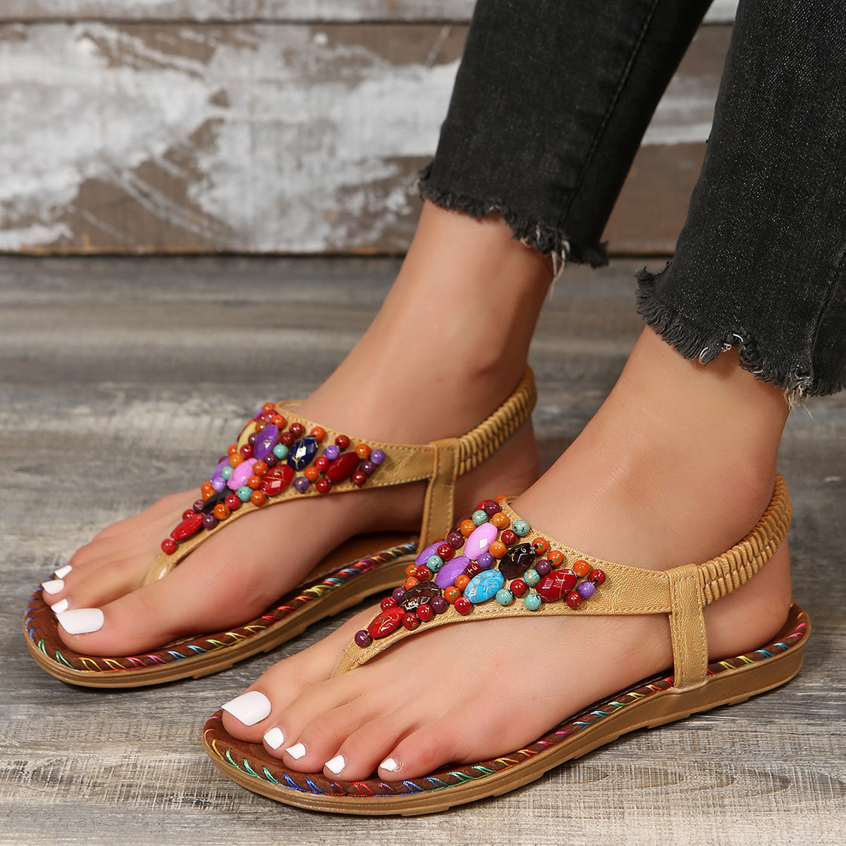 Women's Summer Shoes Pinch Flat Sandals
