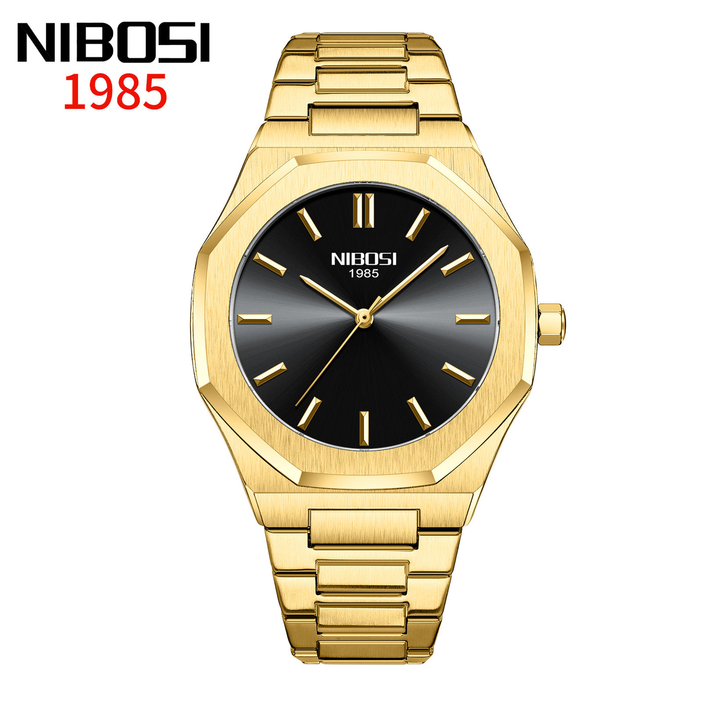 Men's Simple Rhombus Gold Watch