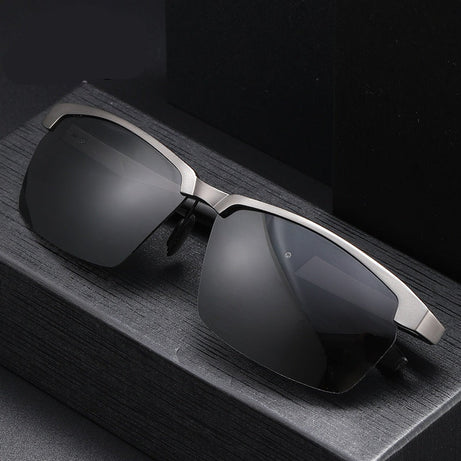 Men's Aluminum Half-frame Polarized UV-proof Sunglasses
