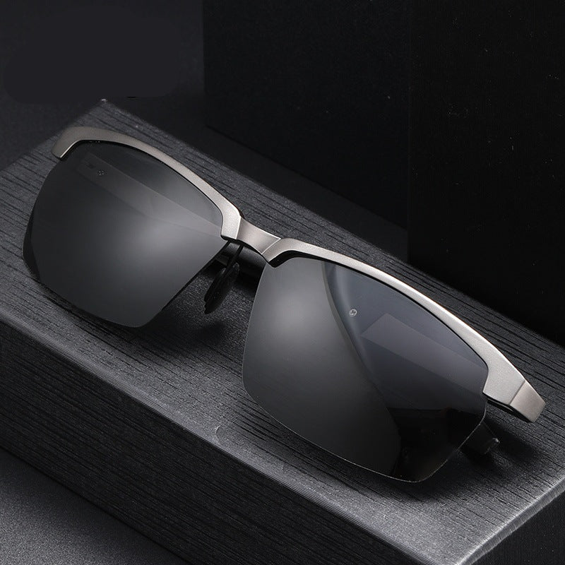 Men's Aluminum Half-frame Polarized UV-proof Sunglasses