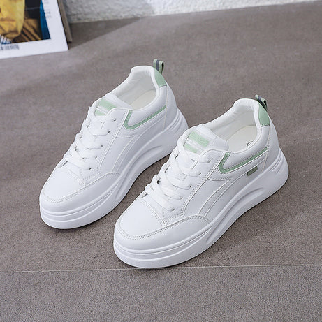 Women's Leather White Versatile Sneakers