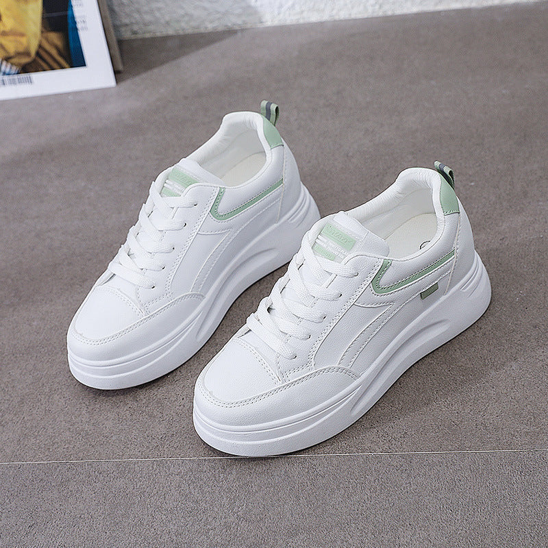 Women's Leather White Versatile Sneakers