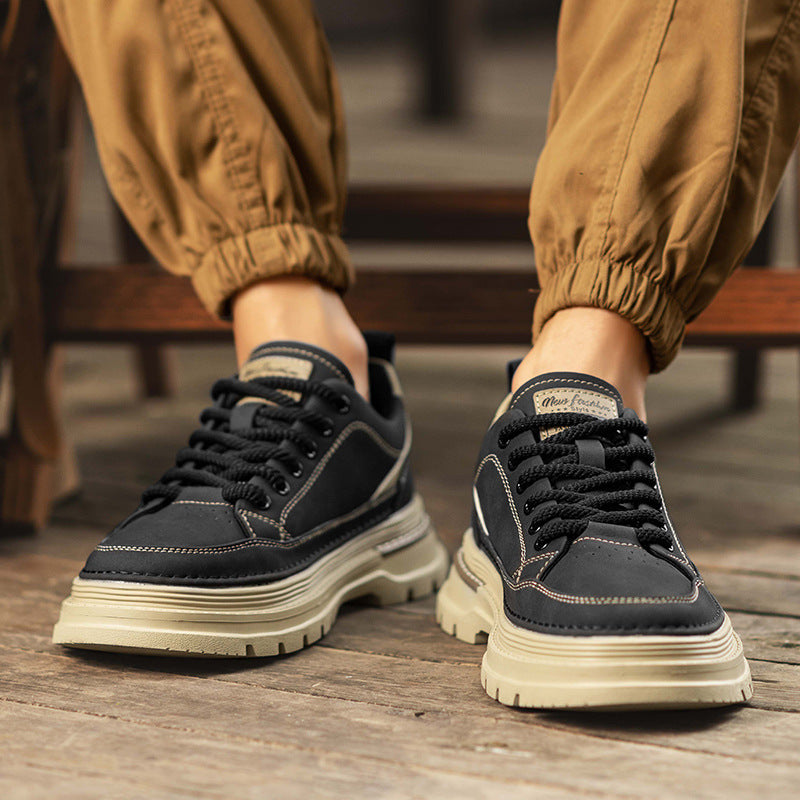 Men's Leather British Style Retro Casual Shoes