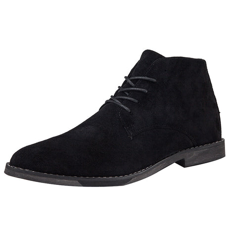 Men's High-Top Pointed Leather Martin Boots