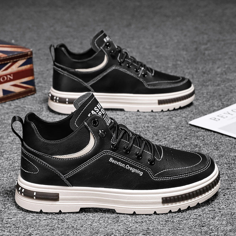 Men's Leather High-Top Outdoor Fashion Shoes