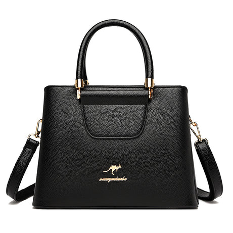 Women's Leather Temperament Shoulder HandBag