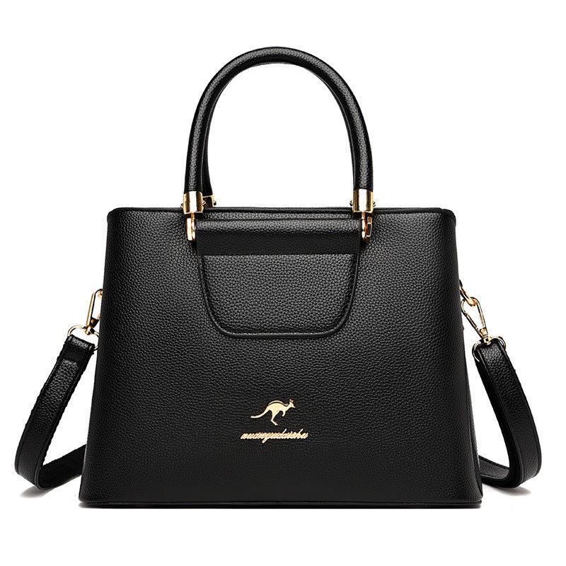 Women's Leather Temperament Shoulder HandBag