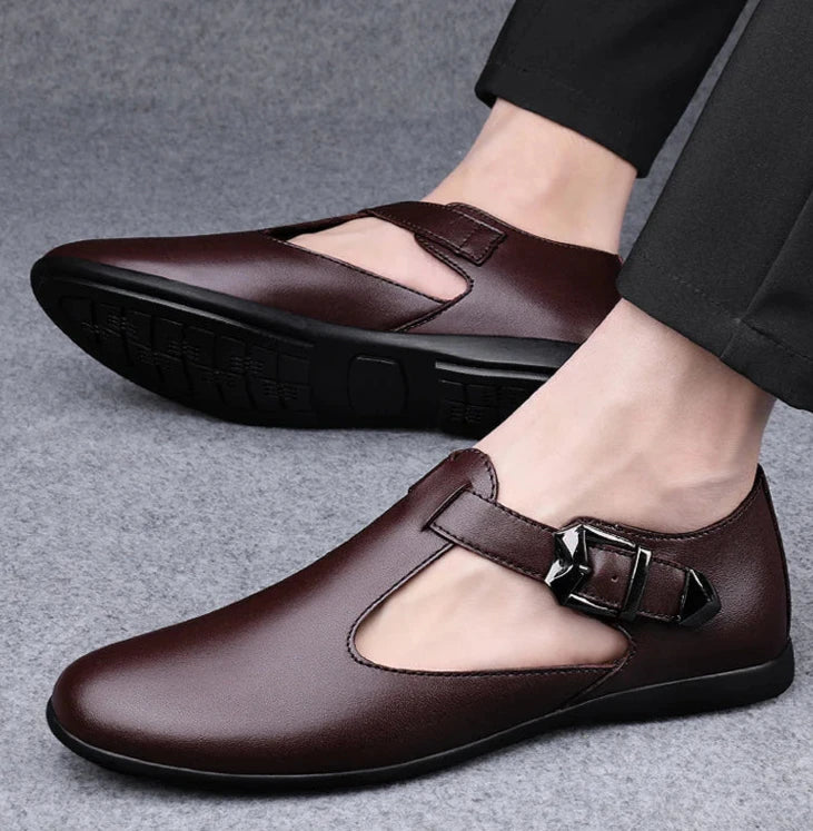 Men's Genuine Leather Casual Sandal Shoes