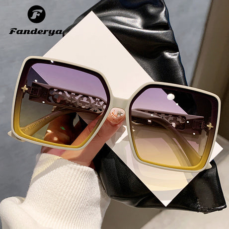 Women's Large Frame UV Protection Trendy Sunglasses