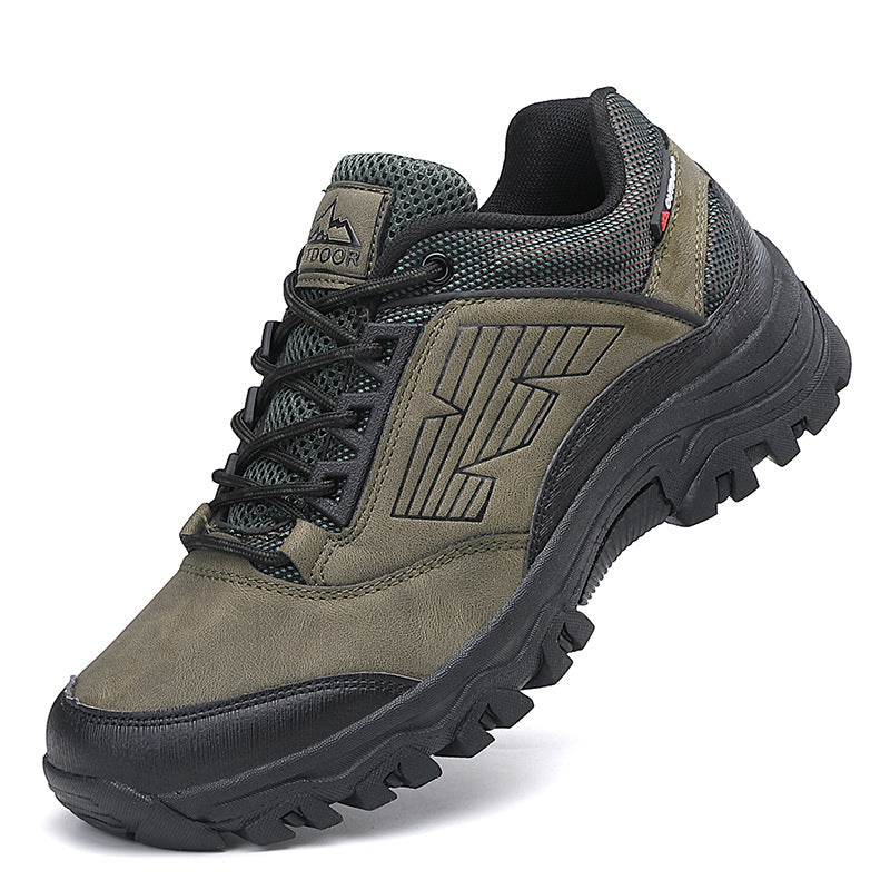 Men's Leather Outdoor Trendy Hiking Shoes