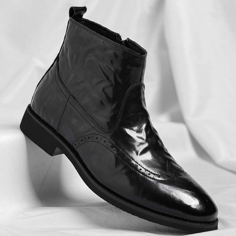 Men's Leather Chelsea Boots British style Shoes