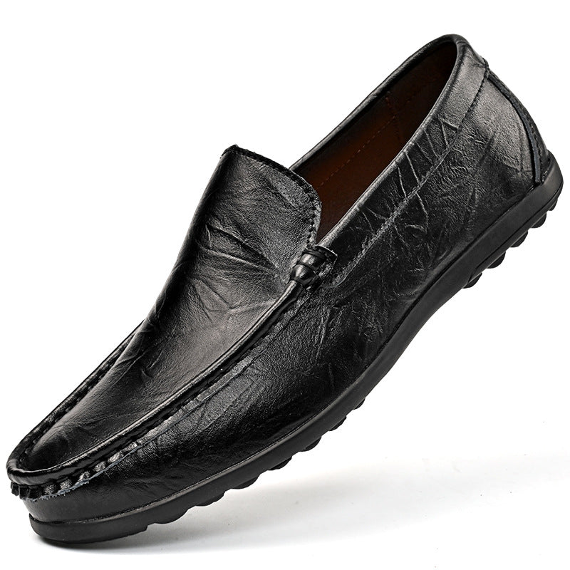 Men's Leather Versatile Loafers Casual Shoes