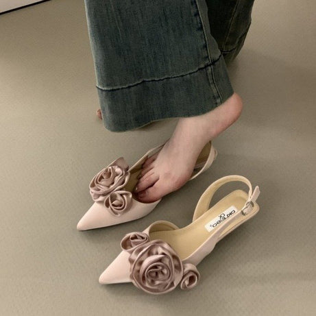 Women's High-End Femininity Rose Head Sandals