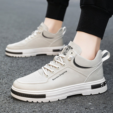 Men's Leather High-Top Outdoor Fashion Shoes