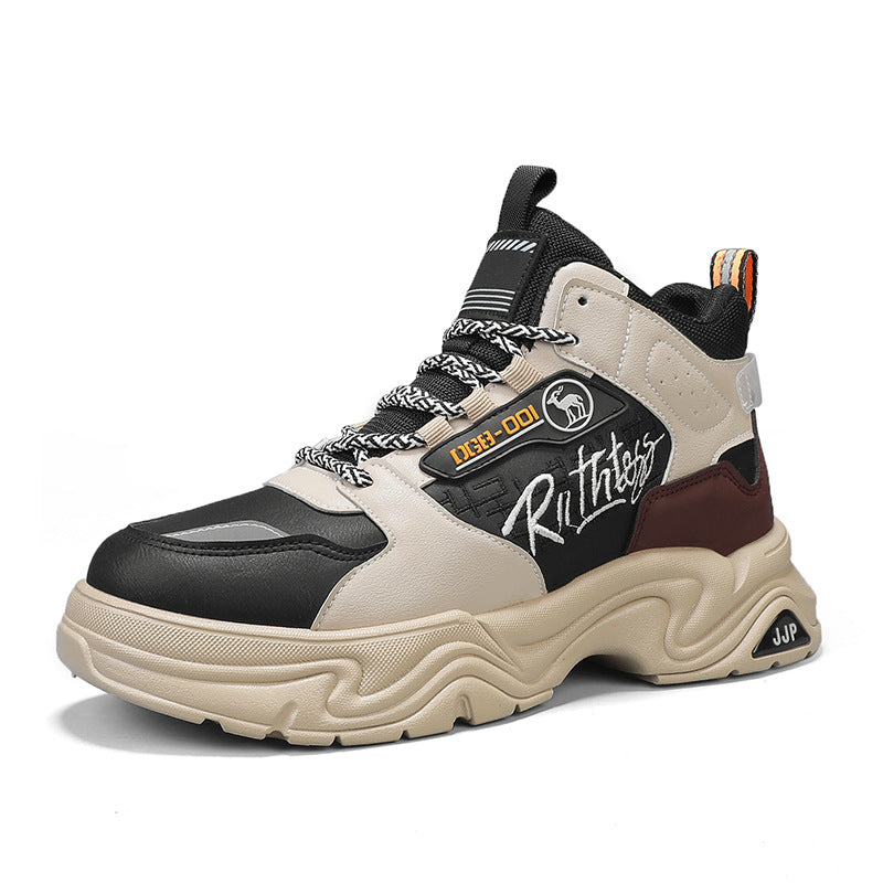 Men's Autumn Platform Hiking Shoes Short Boots