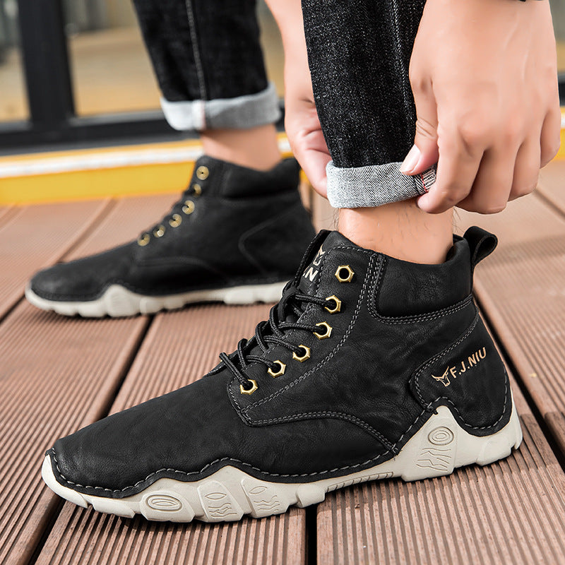 Men's Fashion Leather Casual Martin Boots