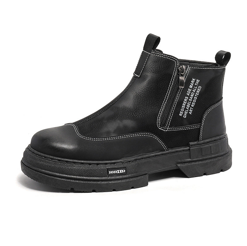 Men's Leather Chelsea Boots High-Top Fashion Boots