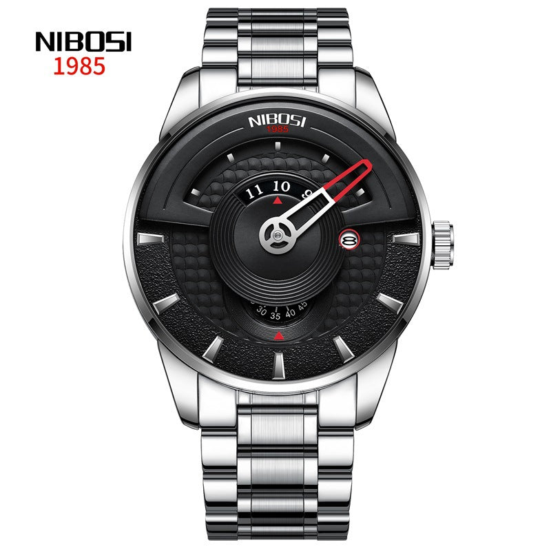 Men's Steel Belt Small Display Quartz Watch