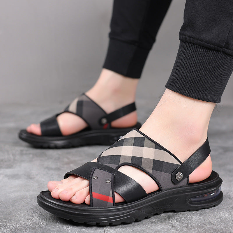 Men's Two-Layer Leather Sandals