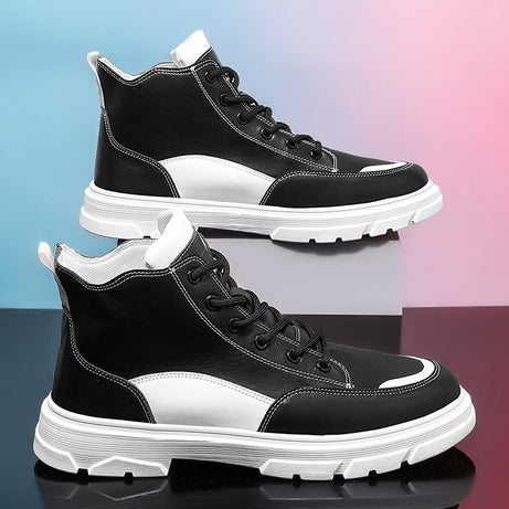 Men's Leather High-top Martin Boots Shoes