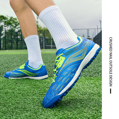 Men's Synthetic Leather Low-Top Football Turf Sports Shoes