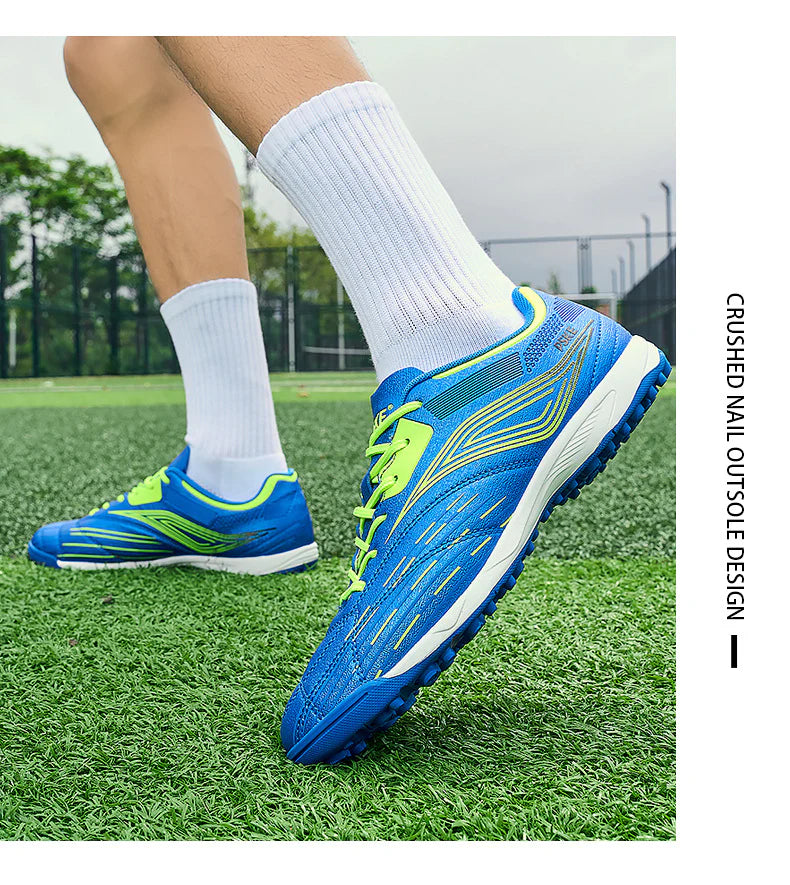 Men's Synthetic Leather Low-Top Football Turf Sports Shoes