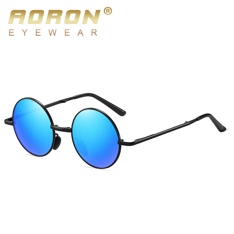 Men's Foldable Round Frame Sunglasses