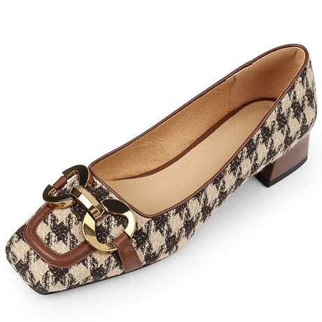 Women's Retro Mid-Heel Fashionable Shoes