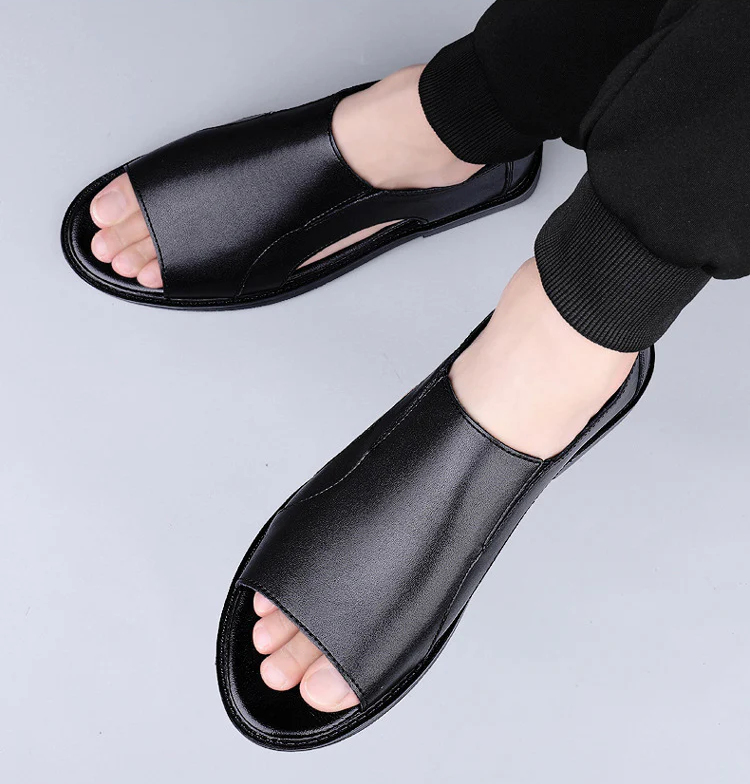 Men's Leather Breathable Casual Sandals