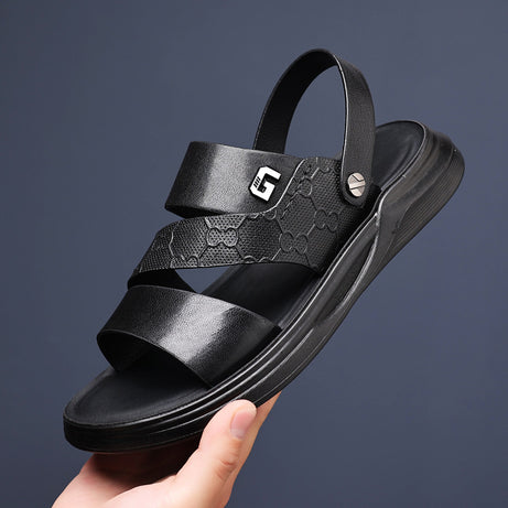 Men's Sandals Leather Casual Outdoor Slippers