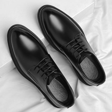 Men's Leather British Style Pointed Casual Shoes