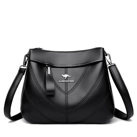 Women's Leather Multi Compartment Shoulder Bag
