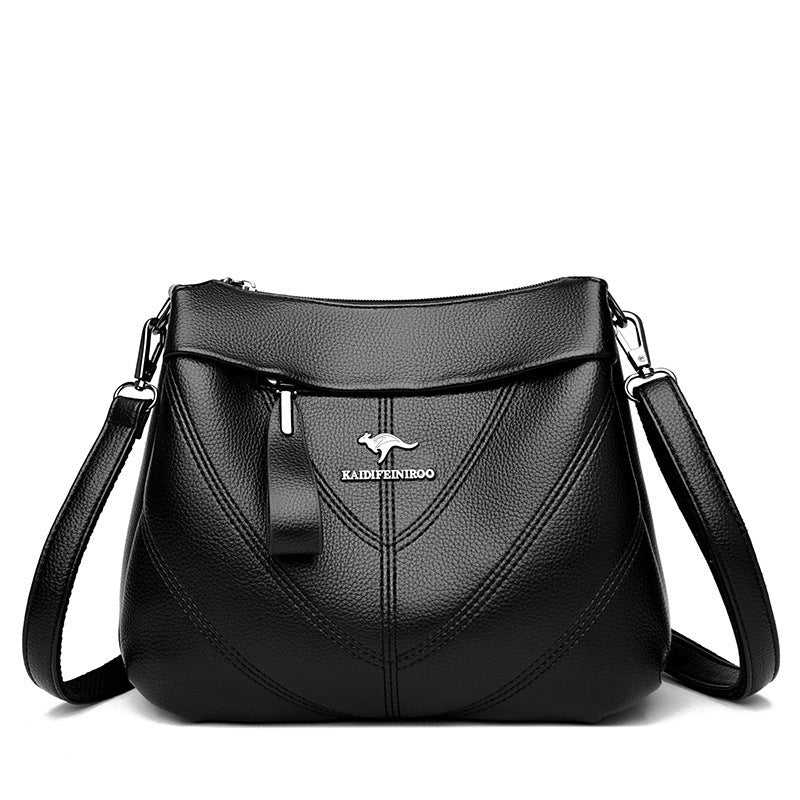 Women's Leather Multi Compartment Shoulder Bag