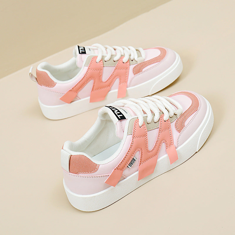 Women's Leather Breathable Versatile Sneakers