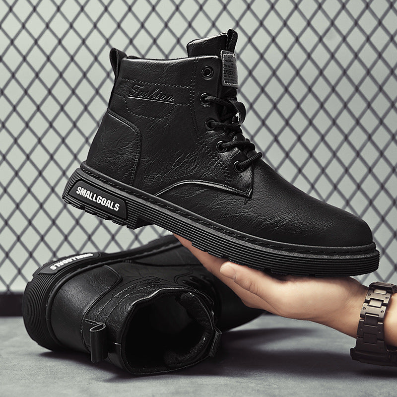 Men's High-Top Martin Boots Leather Shoes