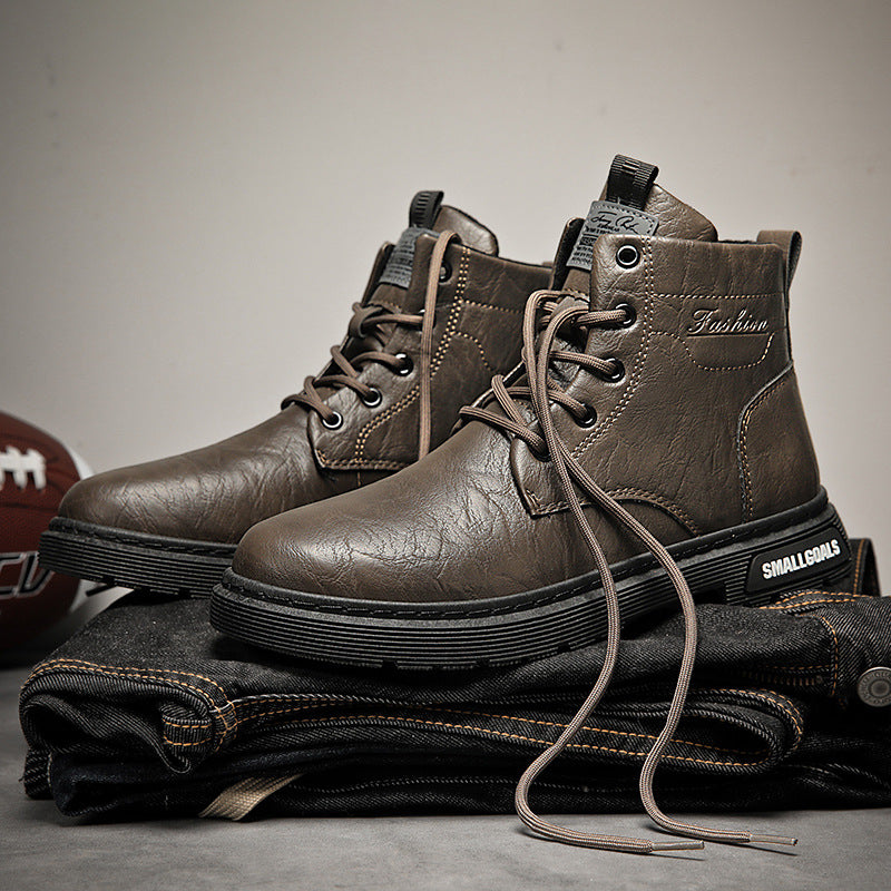 Men's High-Top Martin Boots Leather Shoes