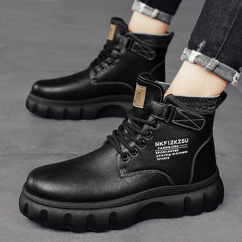 Men's Platform Trendy Casual Leather Boots